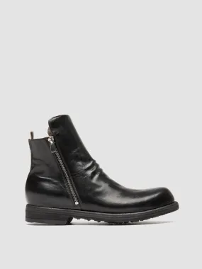 BULLA DD 105 - Black Leather Zipped Boots,Men Boots