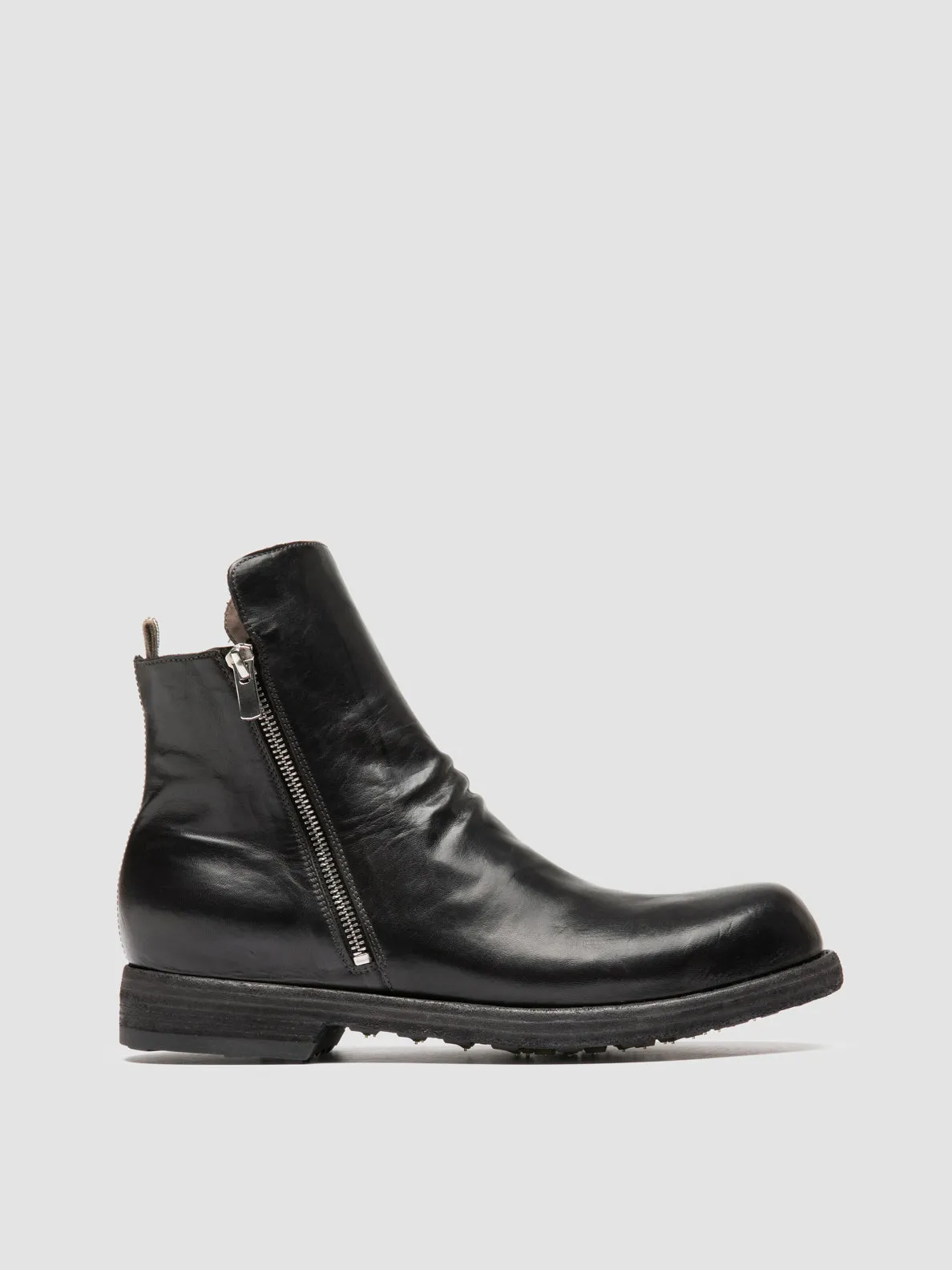 BULLA DD 105 - Black Leather Zipped Boots,Men Boots
