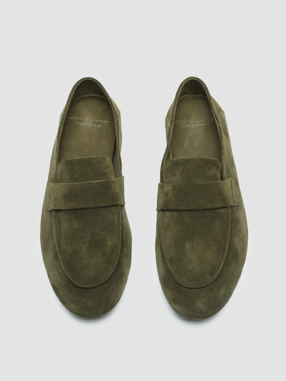 C-SIDE 001 - Green Suede Loafers,Men
