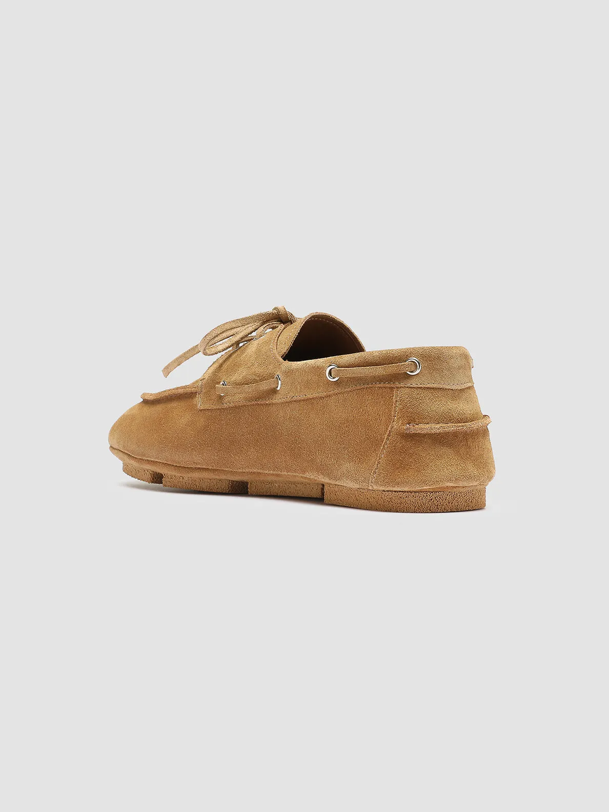 C-SIDE 004 - Camel Suede Boat Shoes,Men