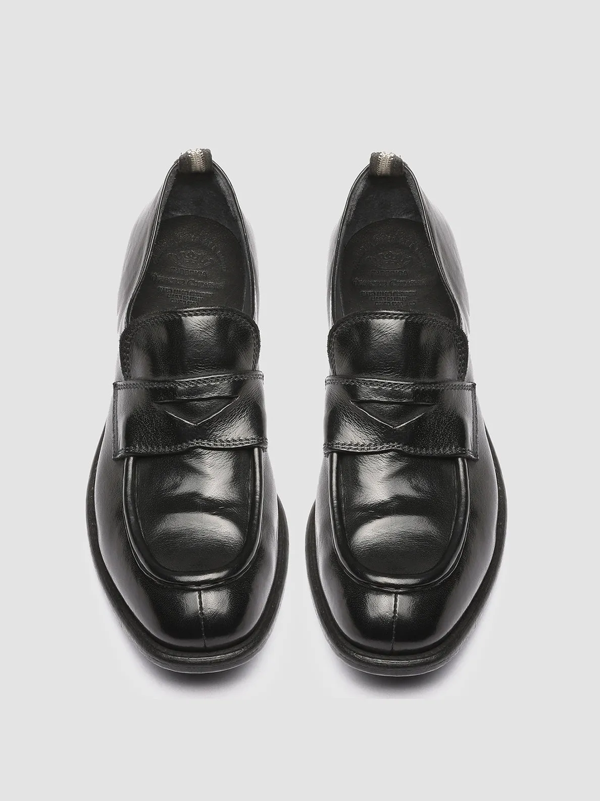 CALIXTE 020 - Black Leather Loafers,Women