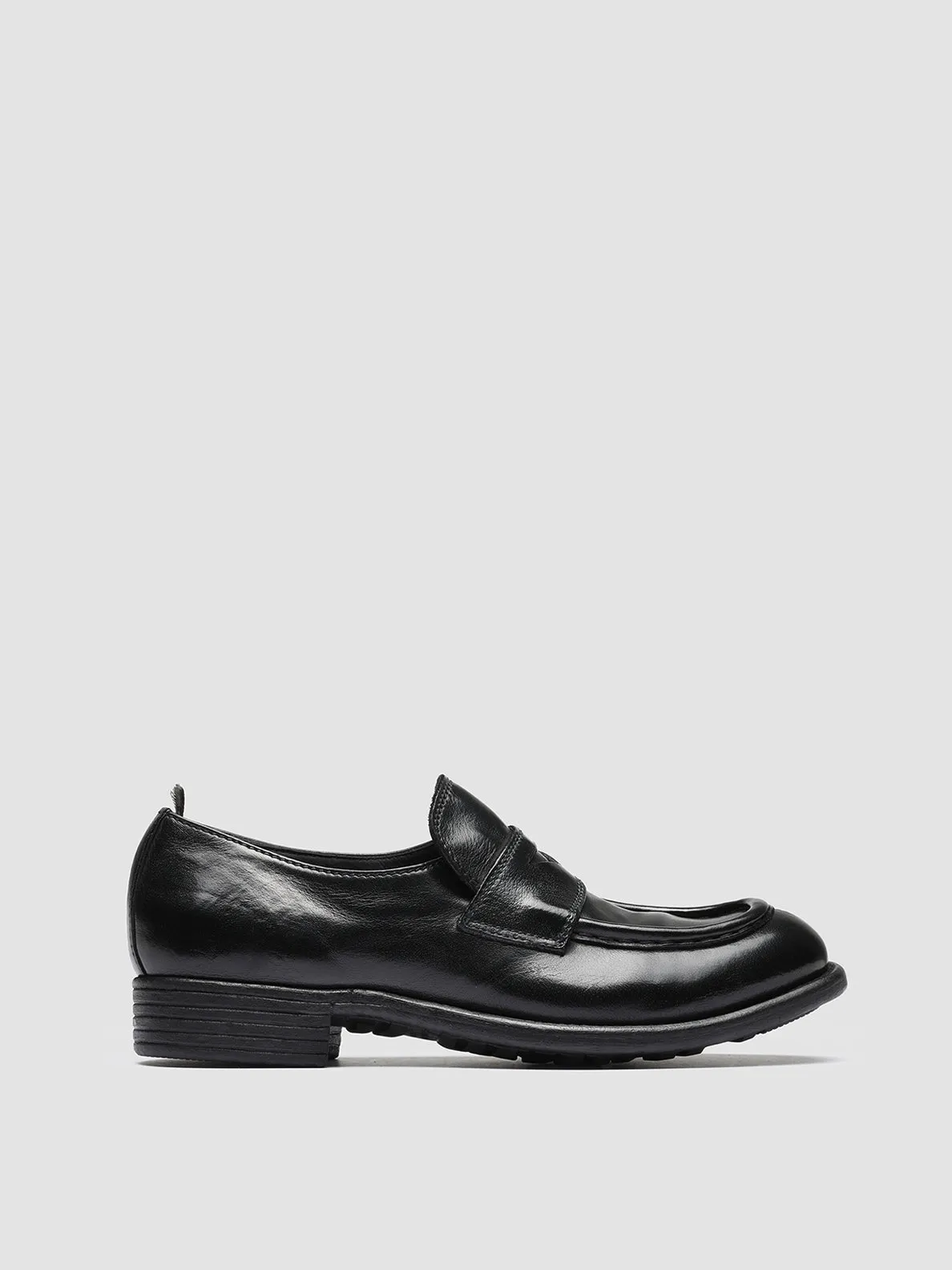 CALIXTE 020 - Black Leather Loafers,Women