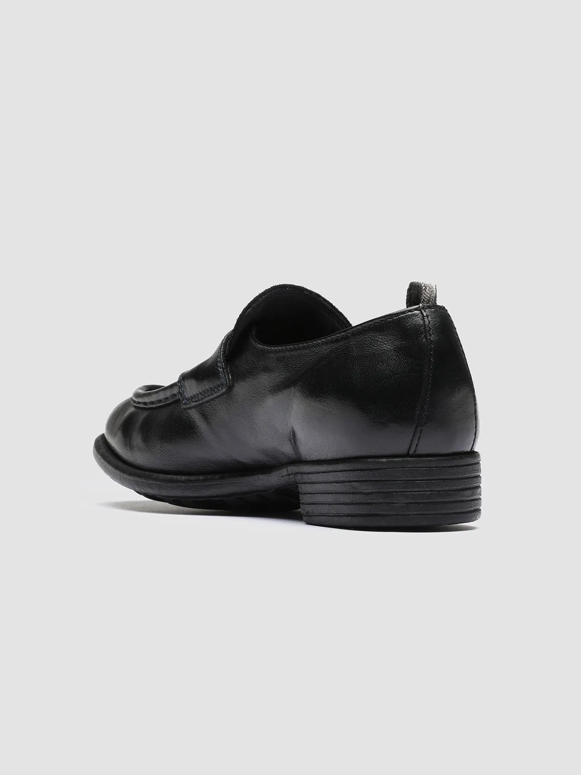 CALIXTE 020 - Black Leather Loafers,Women