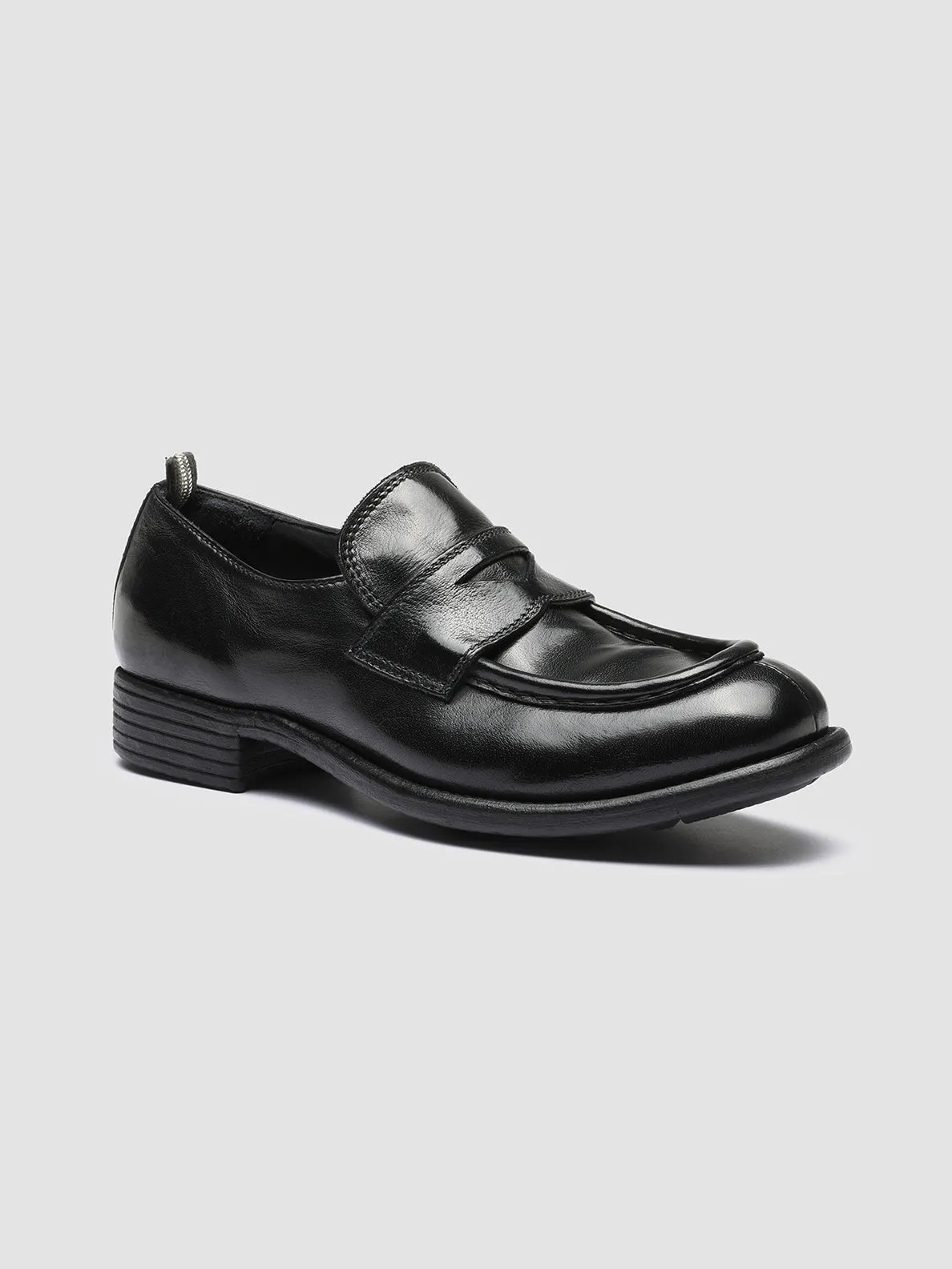 CALIXTE 020 - Black Leather Loafers,Women