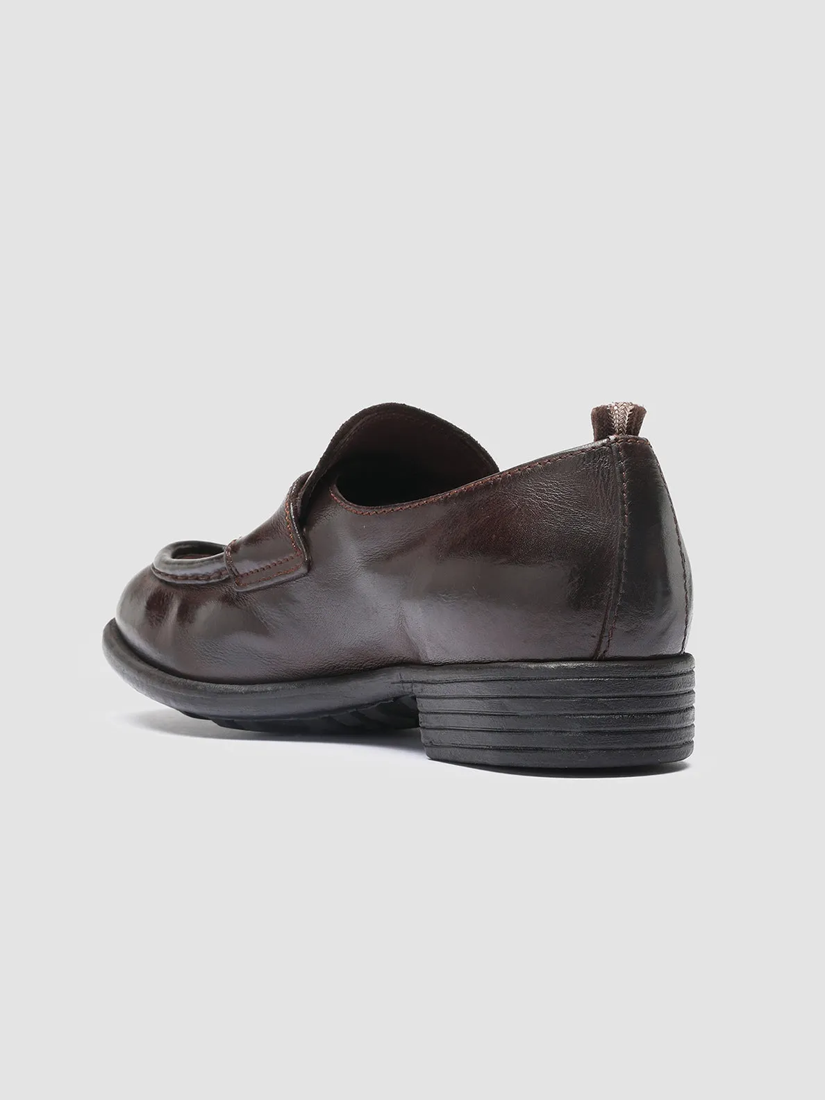 CALIXTE 020 - Burgundy Burgundy Leather Loafers,Women