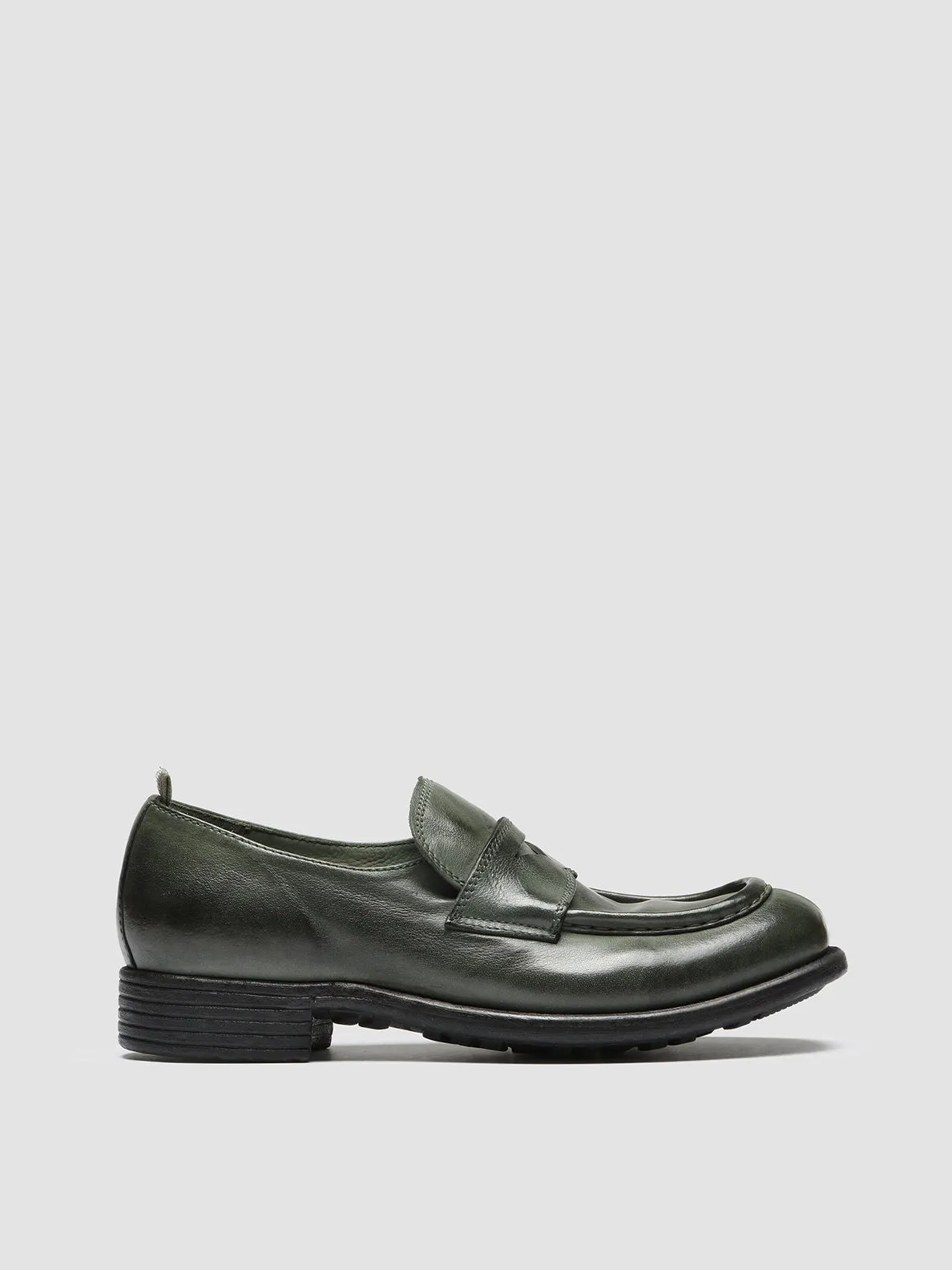 CALIXTE 020 - Green Leather loafers,Women