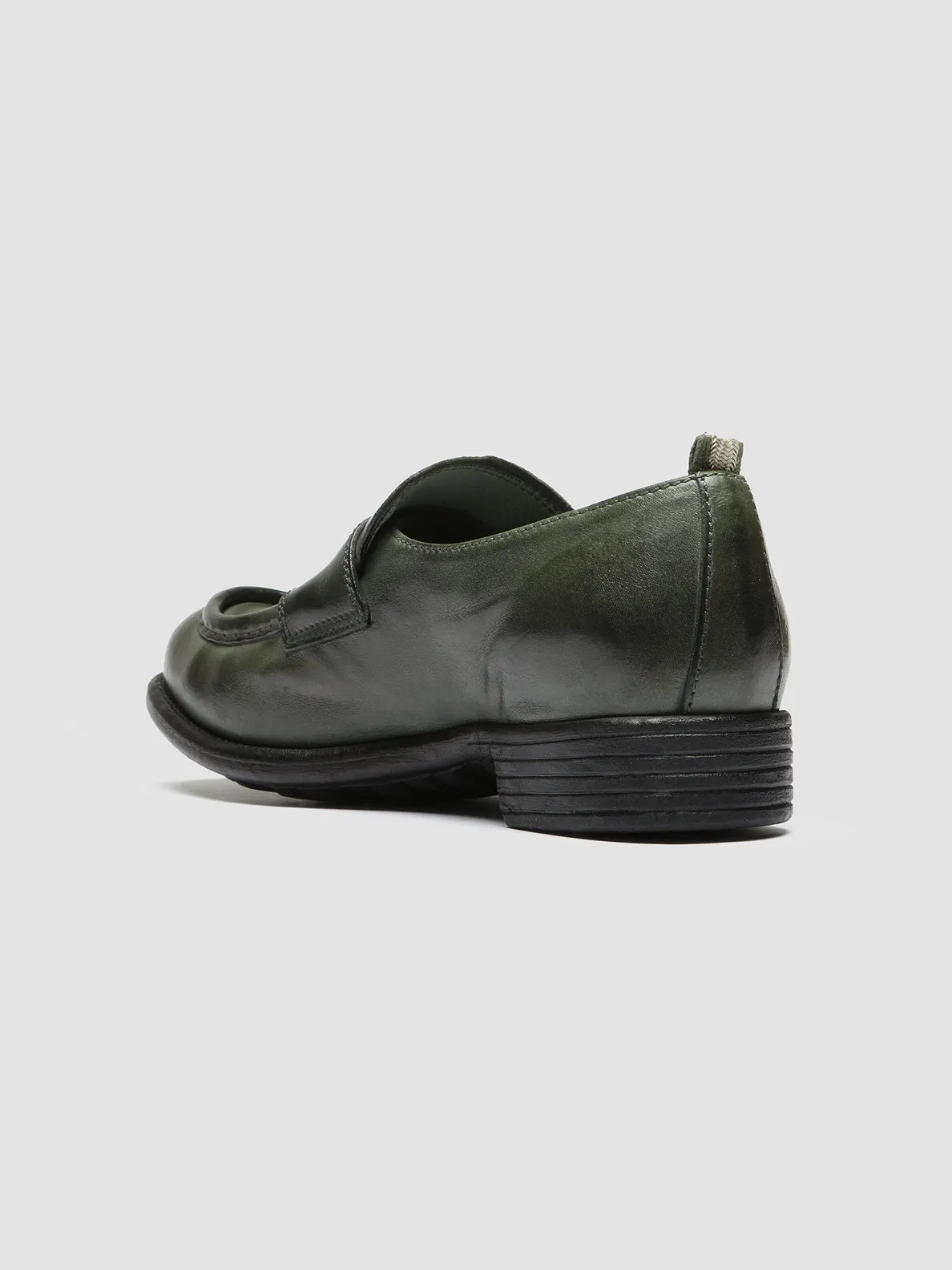 CALIXTE 020 - Green Leather loafers,Women