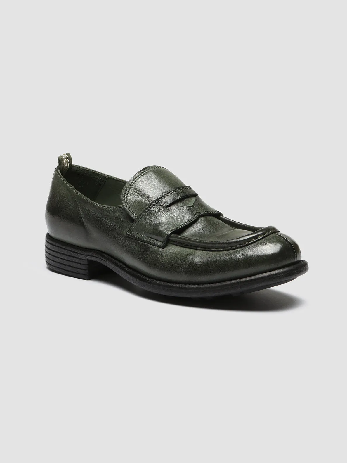 CALIXTE 020 - Green Leather loafers,Women