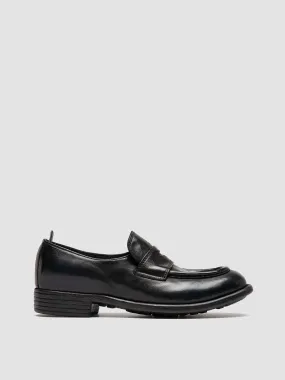 CALIXTE 020 - Navy Leather Penny Loafers,Women