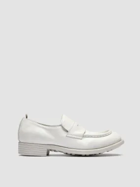 CALIXTE 020 - White Leather Mocs Loafers,Women