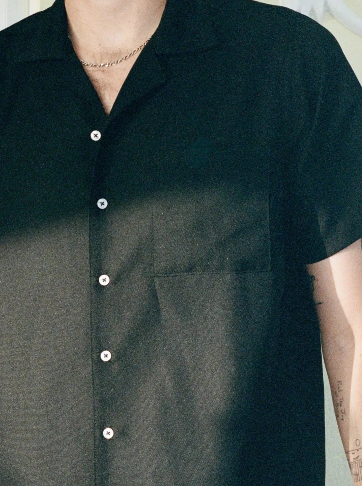 Camp Collar Shirt - Navy,Men Tees