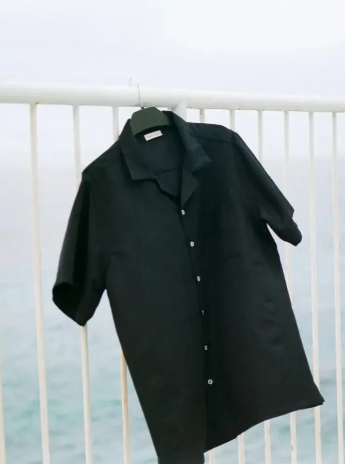 Camp Collar Shirt - Navy,Men Tees