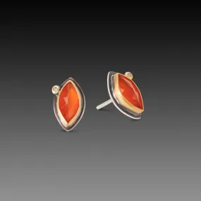 Carnelian Marquis Stud Earrings,Jewelry Delicate & Elegant