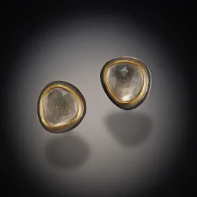 Champagne Quartz Stud Earrings,Jewelry Delicate & Elegant