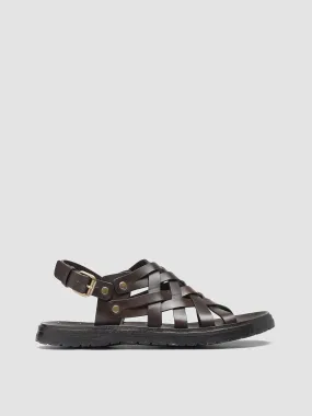 CHIOS 006 - Black Leather Fisherman Sandals,Men Sandals
