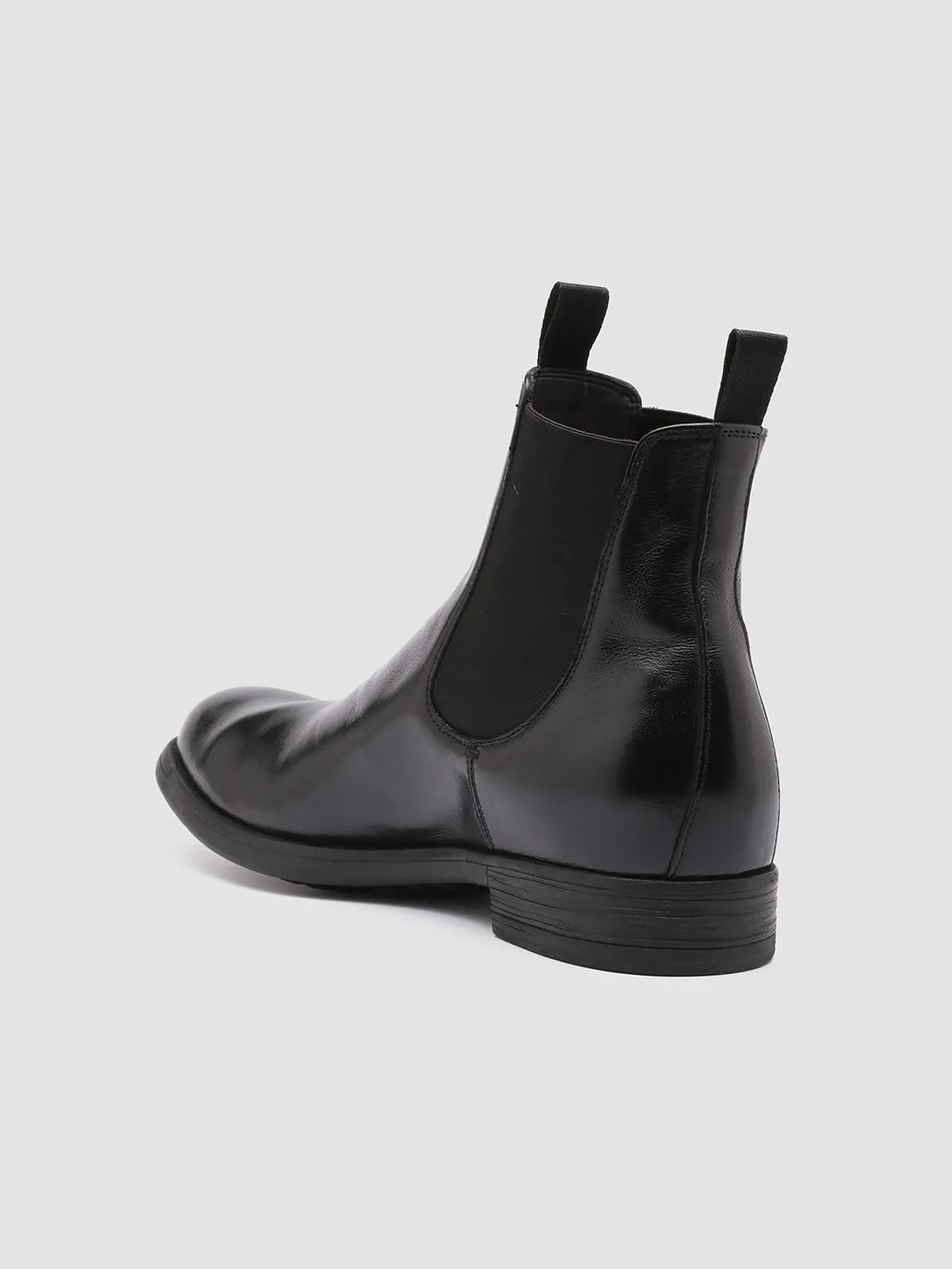 CHRONICLE 002 - Black Leather Chelsea Boots,Men Boots