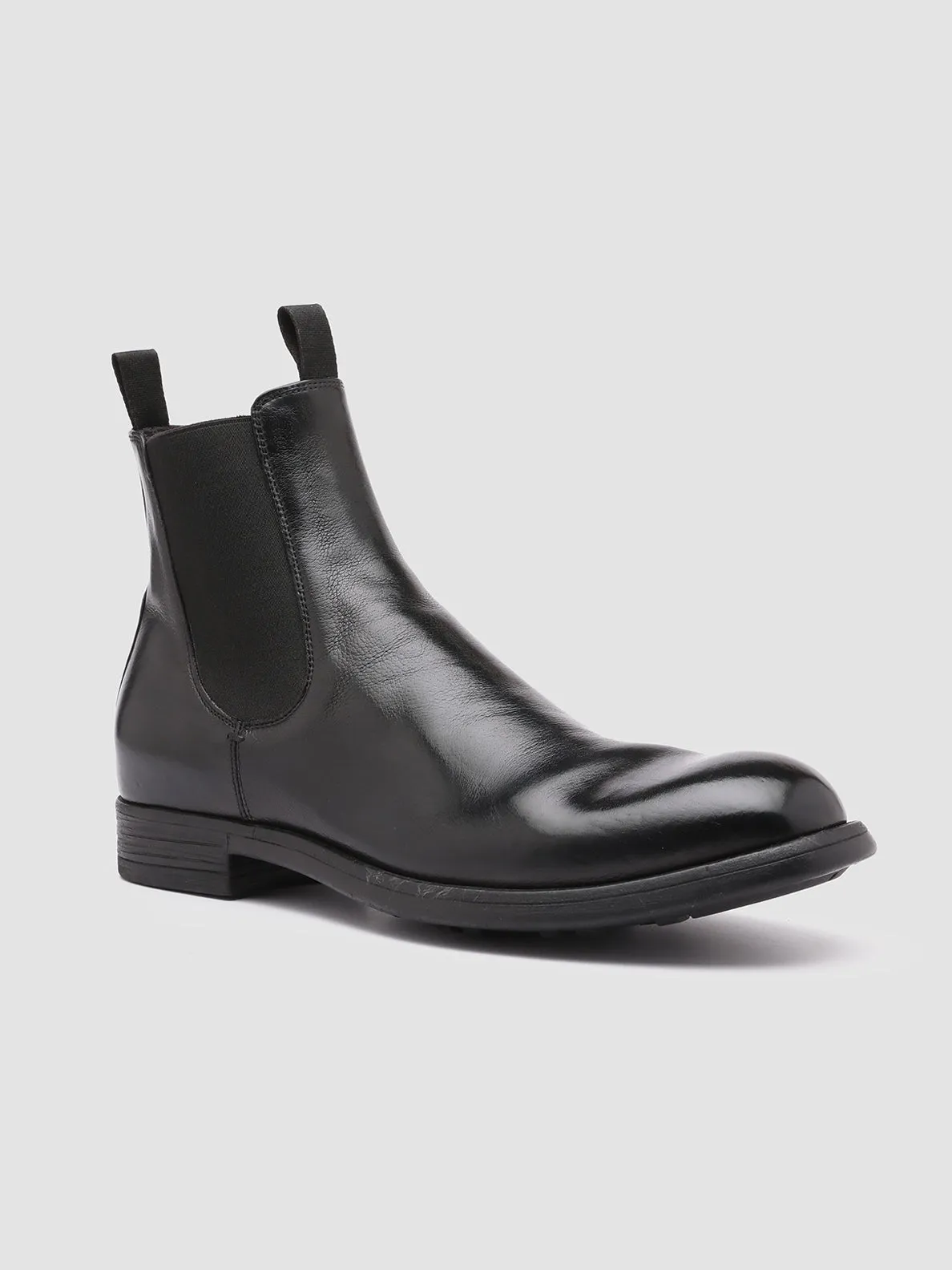 CHRONICLE 002 - Black Leather Chelsea Boots,Men Boots