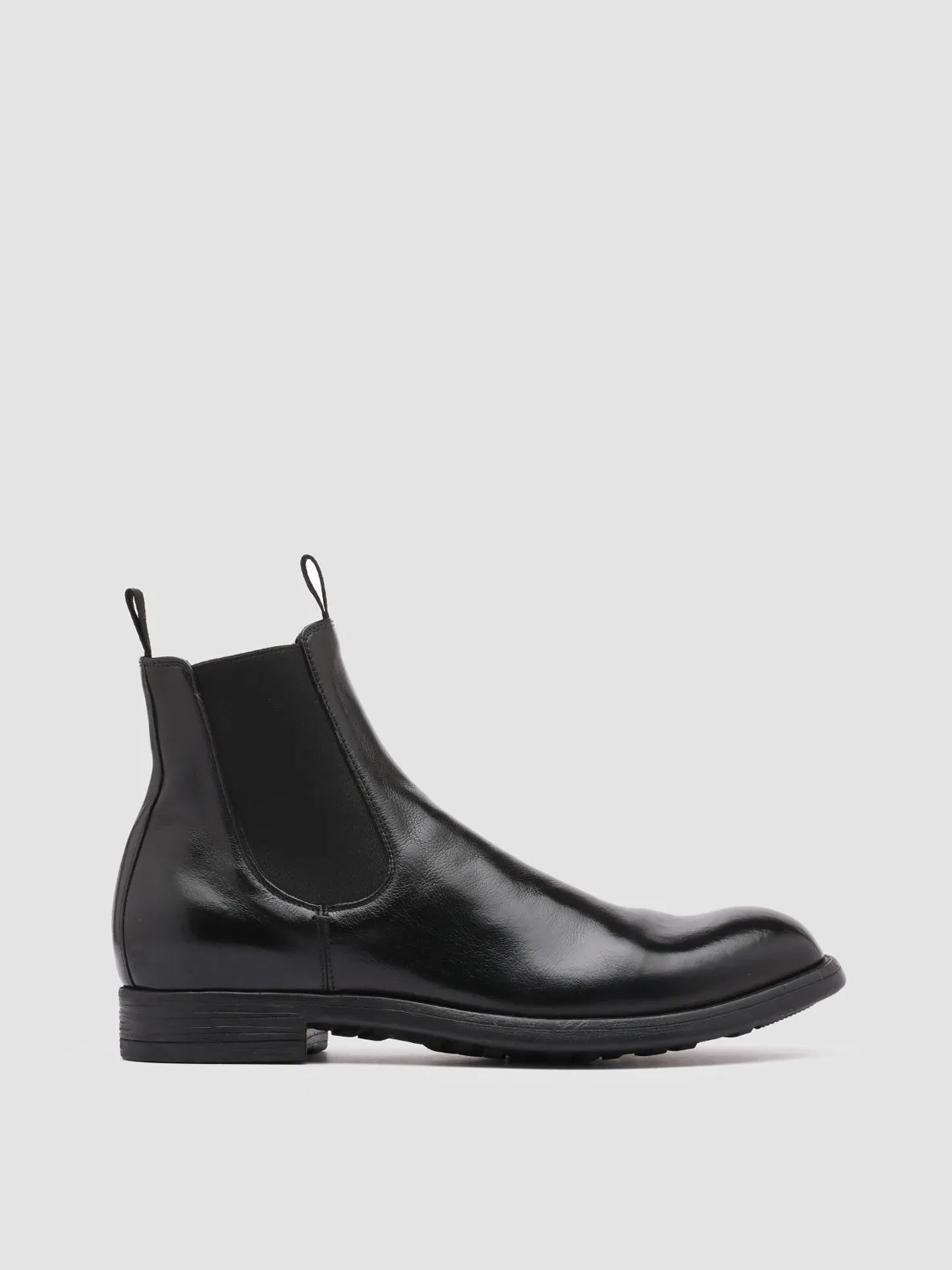 CHRONICLE 002 - Black Leather Chelsea Boots,Men Boots