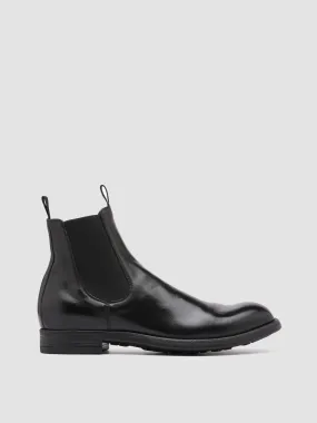 CHRONICLE 002 - Black Leather Chelsea Boots,Men Boots