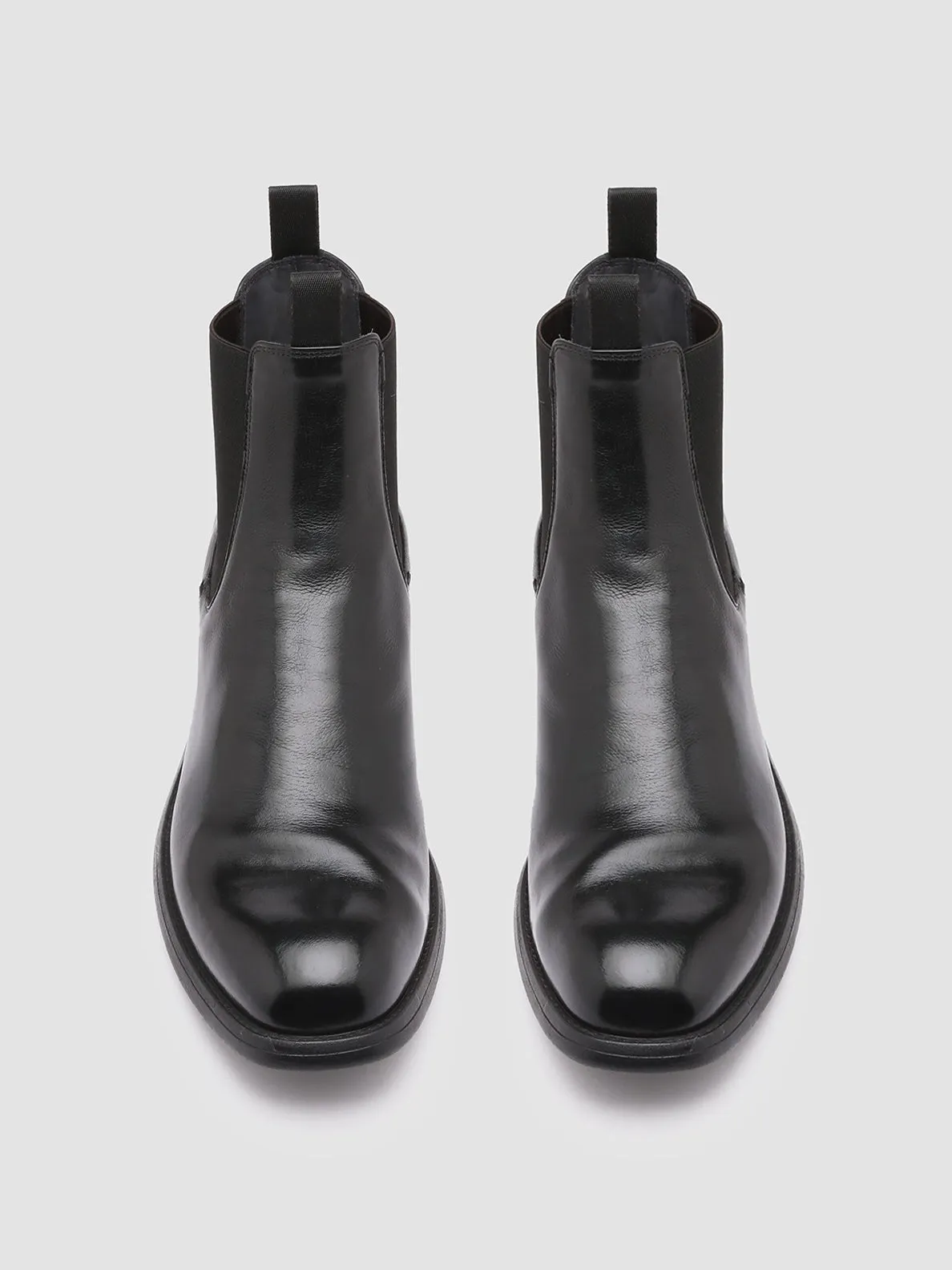 CHRONICLE 002 - Black Leather Chelsea Boots,Men Boots