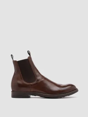 CHRONICLE 002 - Brown Leather Chelsea Boots,Men Boots