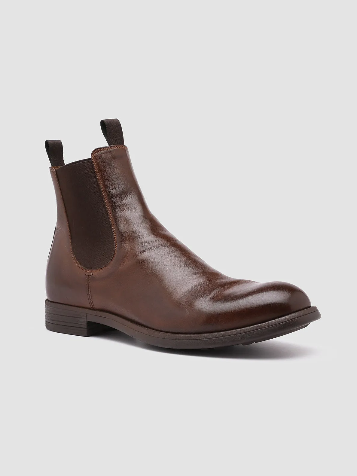 CHRONICLE 002 - Brown Leather Chelsea Boots,Men Boots