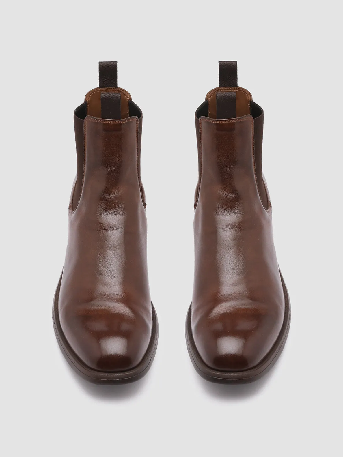 CHRONICLE 002 - Brown Leather Chelsea Boots,Men Boots