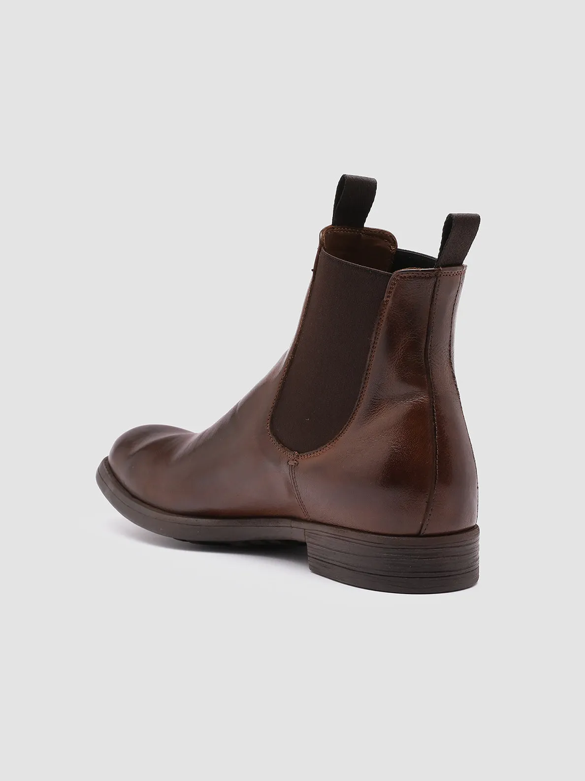 CHRONICLE 002 - Brown Leather Chelsea Boots,Men Boots