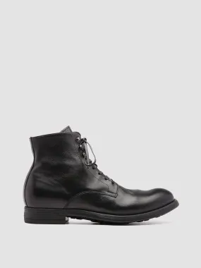 CHRONICLE 004 - Black Leather Ankle Boots,Men Boots