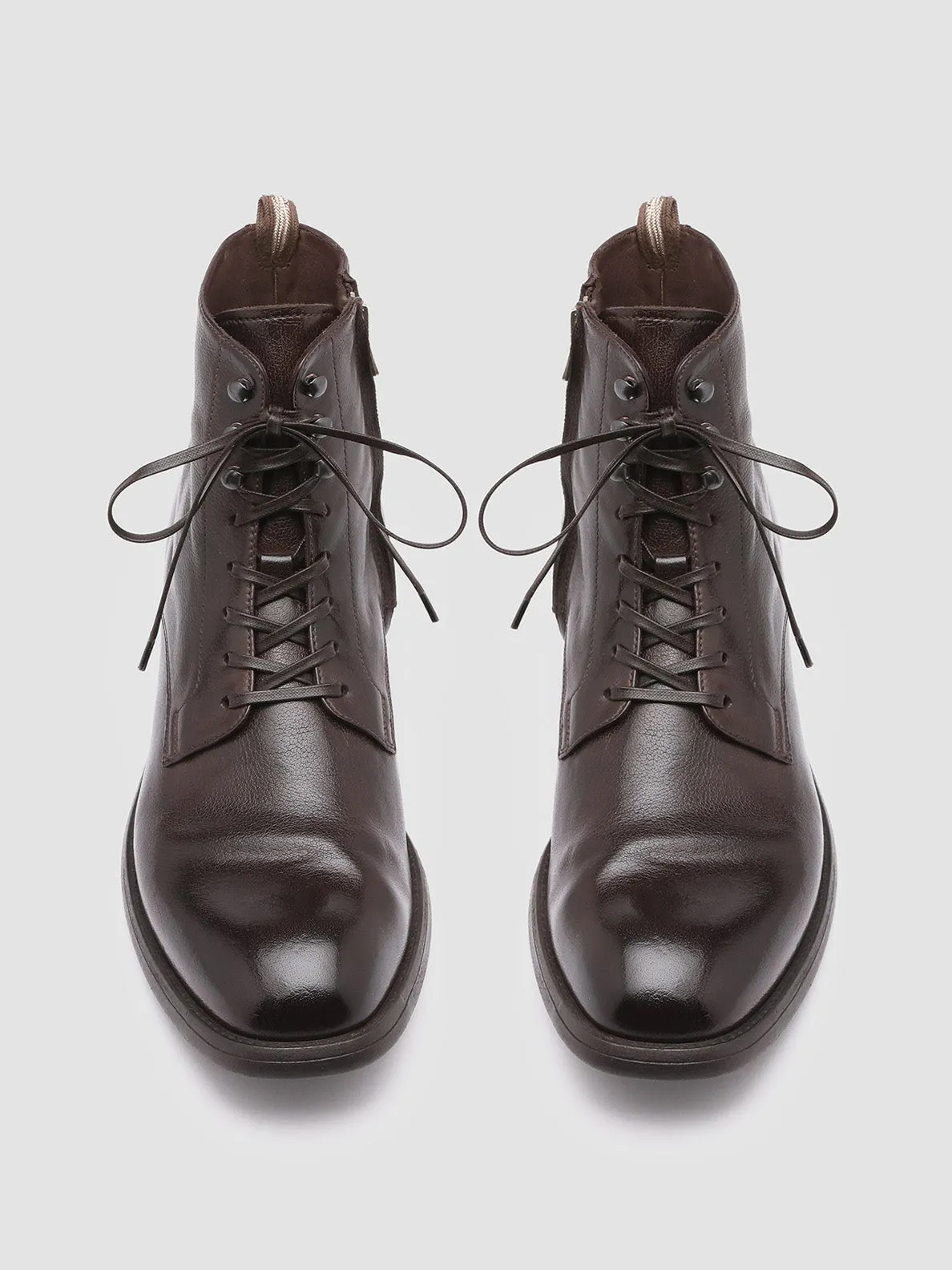 CHRONICLE 004 - Brown Leather Ankle Boots,Men Boots