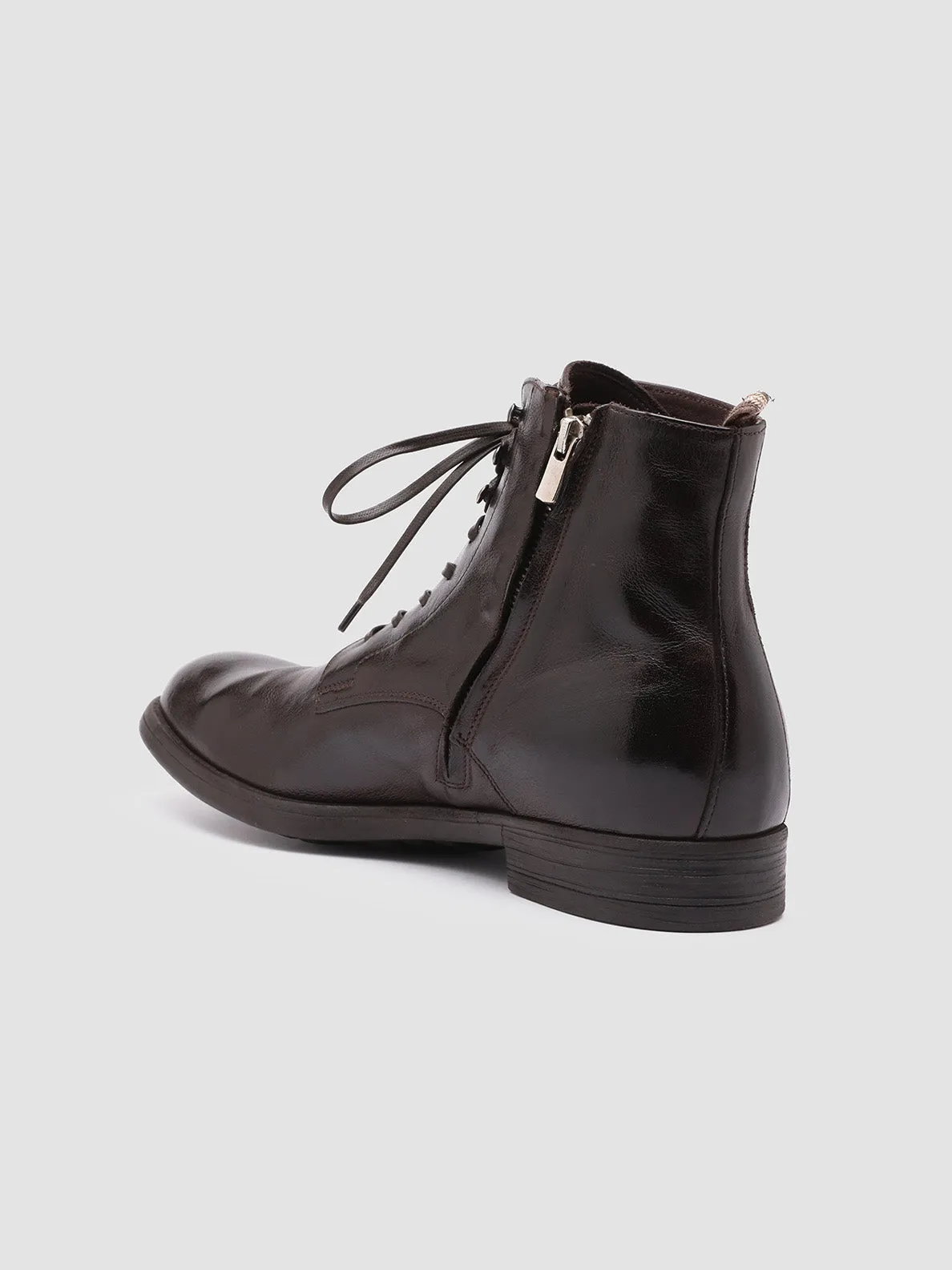 CHRONICLE 004 - Brown Leather Ankle Boots,Men Boots