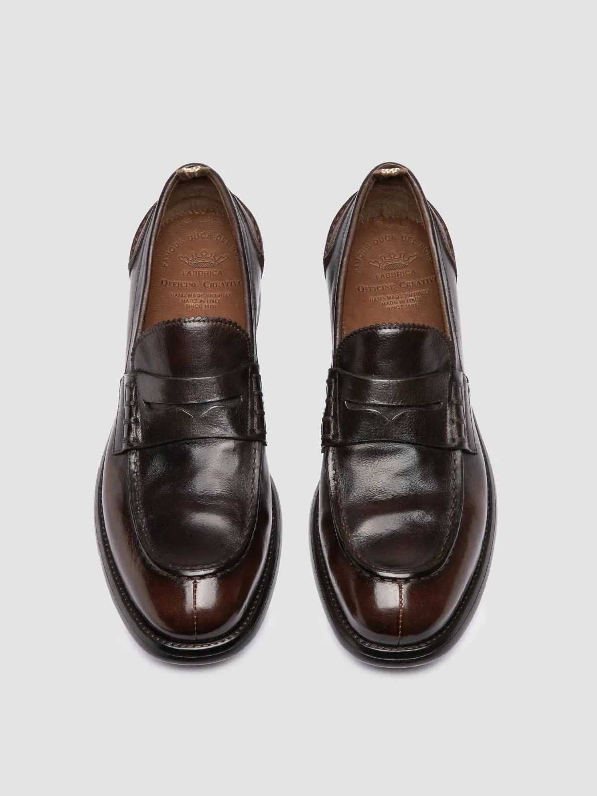 CHRONICLE 056 - Brown Leather Penny Loafer,Men