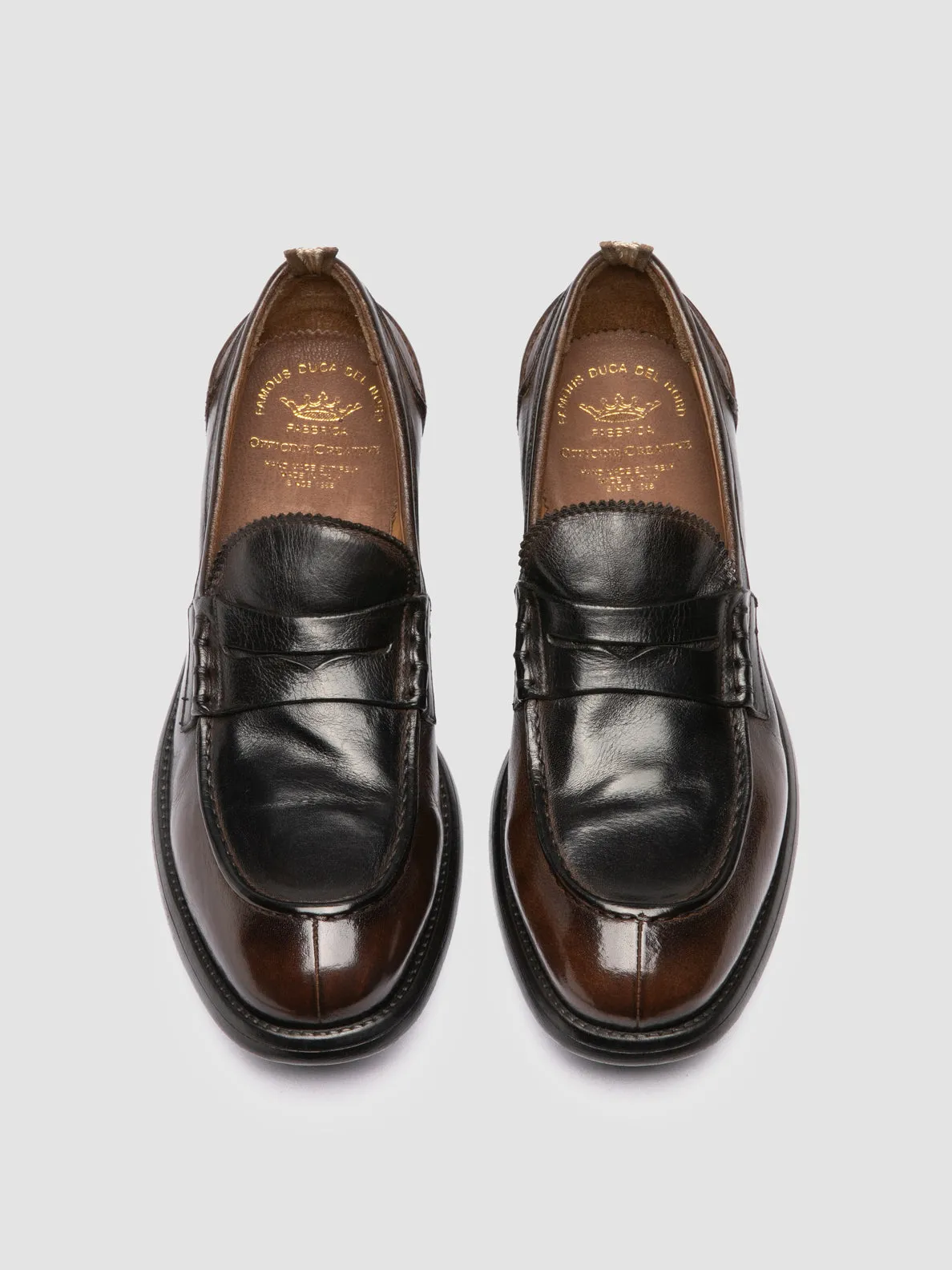 CHRONICLE 056 - Brown Leather Penny Loafer,Men