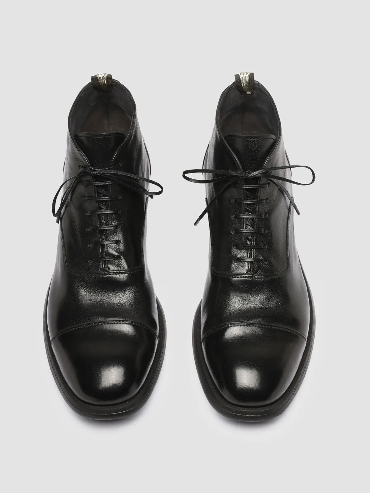CHRONICLE 057 - Black Leather Lace Up Boots,Men Boots
