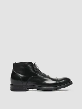 CHRONICLE 057 - Black Leather Lace Up Boots,Men Boots