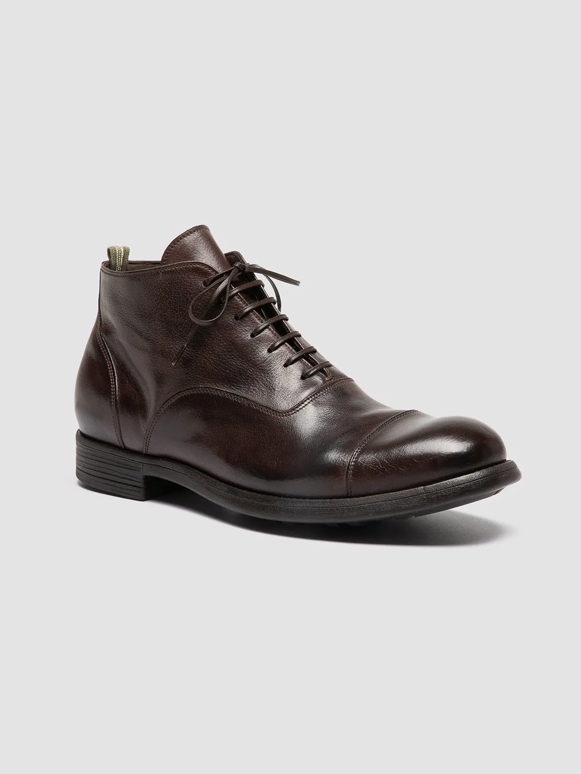 CHRONICLE 057 - Brown Leather Lace Up Boots,Men Boots