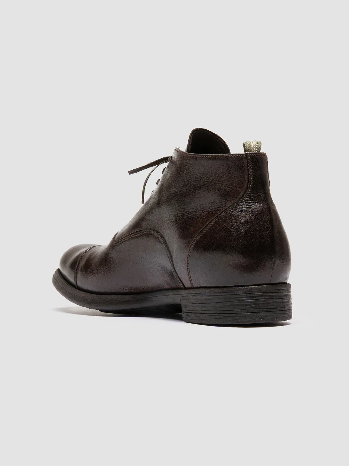 CHRONICLE 057 - Brown Leather Lace Up Boots,Men Boots