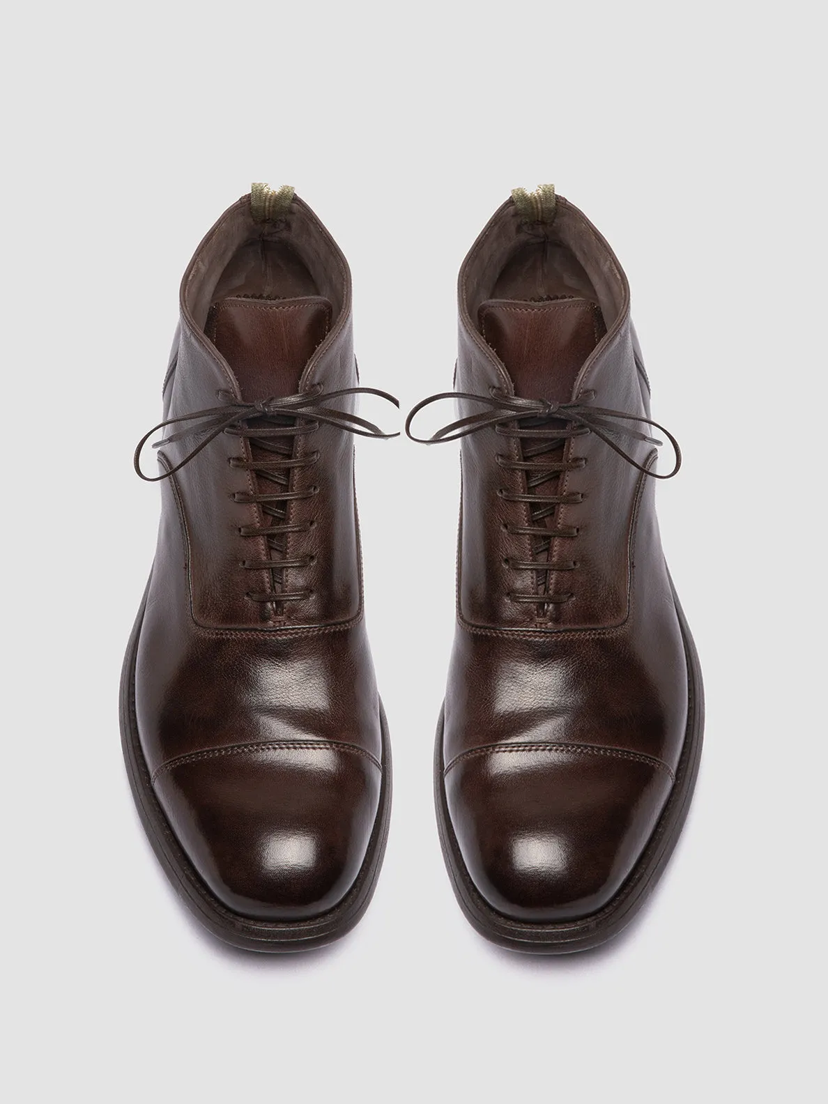 CHRONICLE 057 - Brown Leather Lace Up Boots,Men Boots