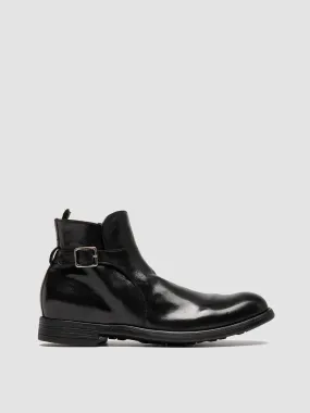 CHRONICLE 068 - Black Leather Zipped Boots,Men Boots