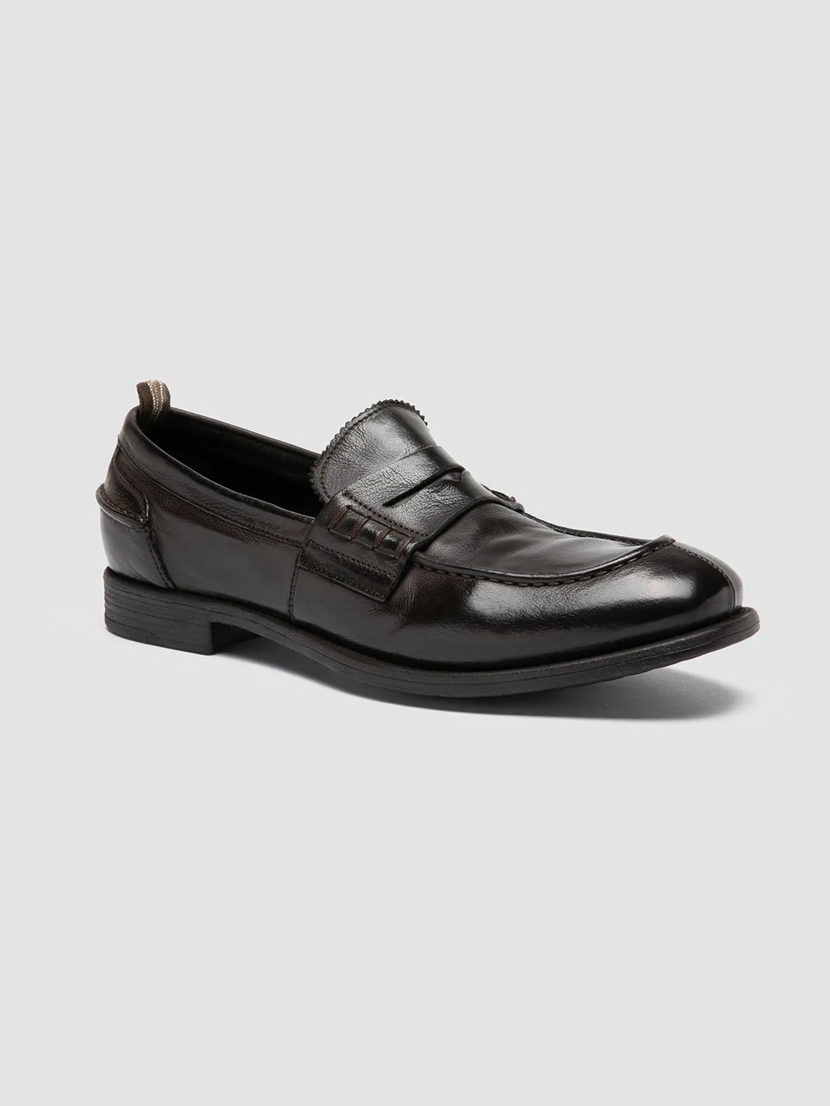 CHRONICLE 144 - Brown Leather Penny Loafers,Men