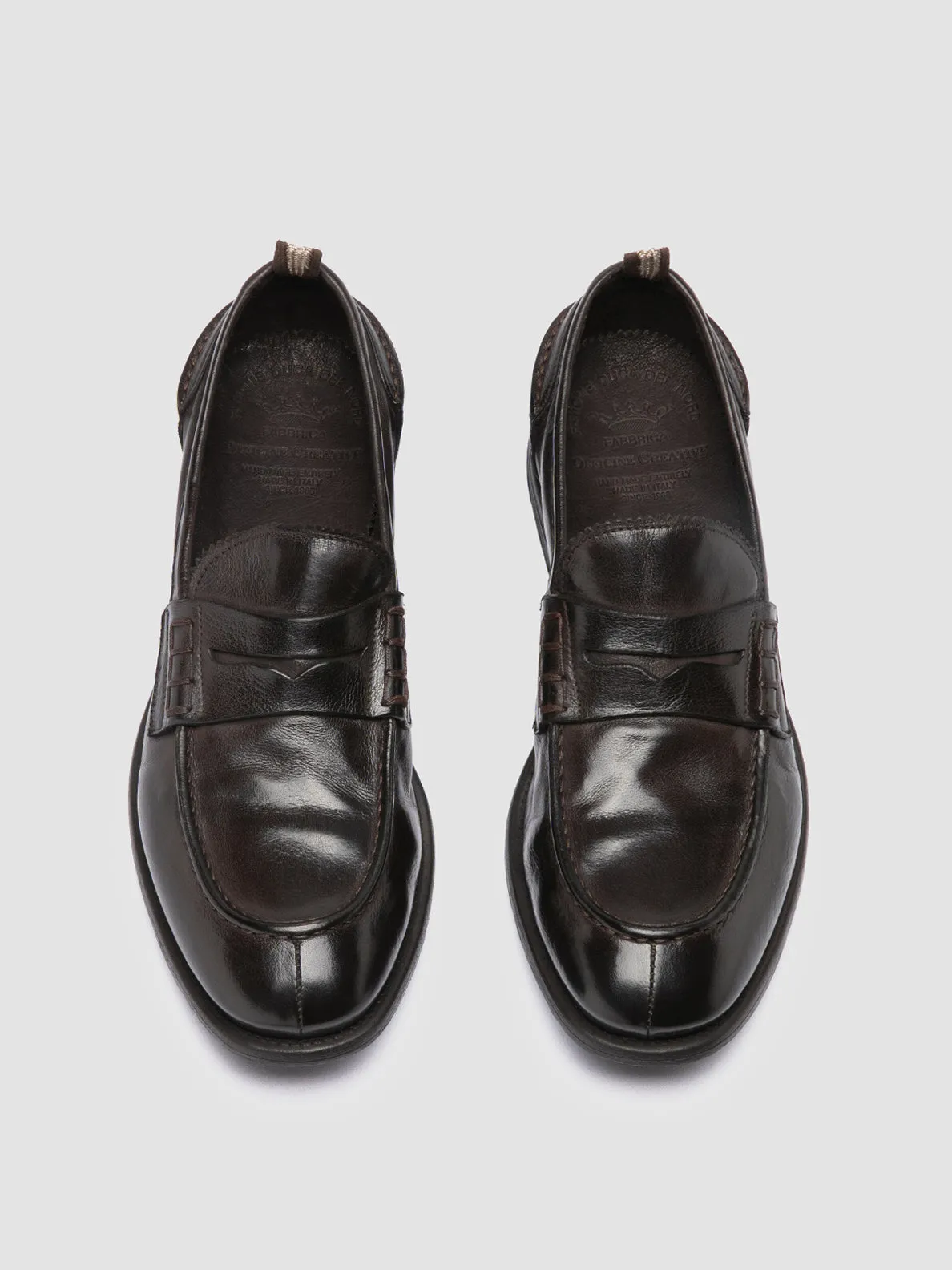 CHRONICLE 144 - Brown Leather Penny Loafers,Men
