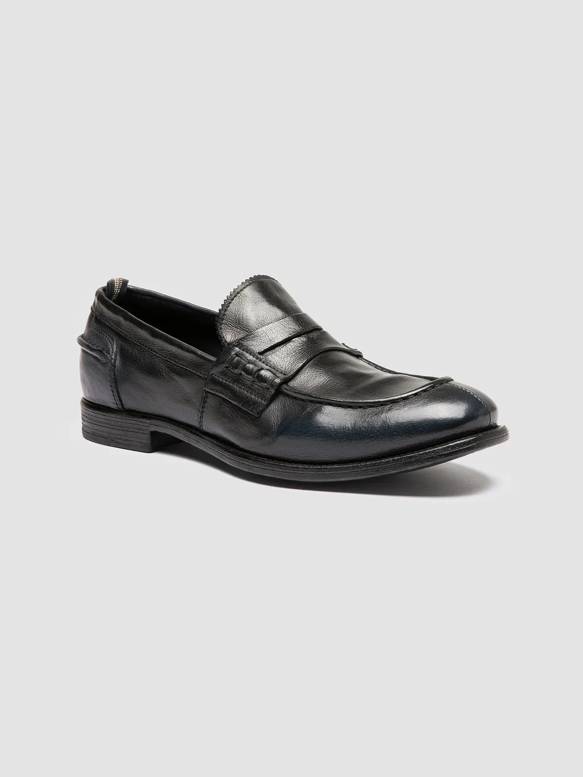 CHRONICLE 144 - Navy Leather Penny Loafers,Men