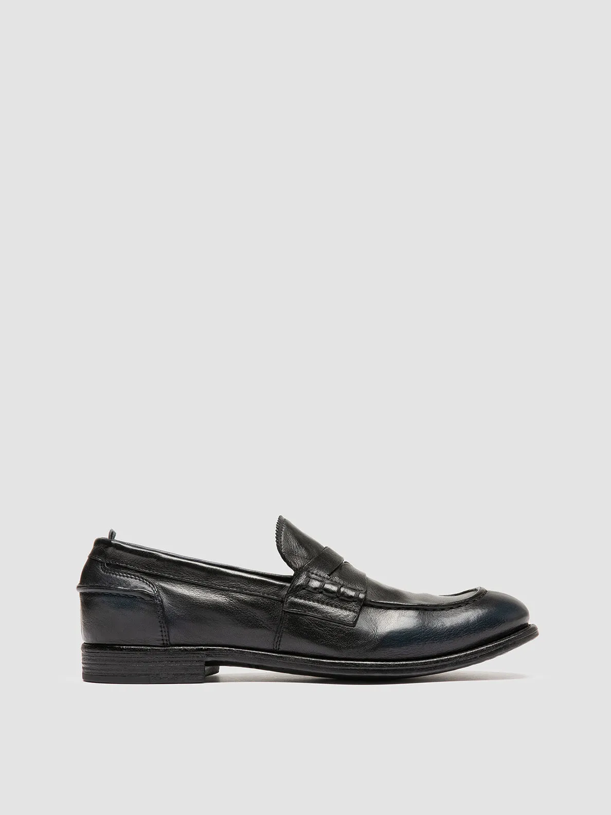 CHRONICLE 144 - Navy Leather Penny Loafers,Men