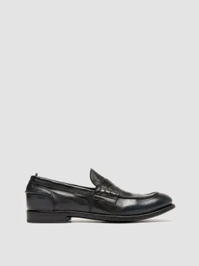 CHRONICLE 144 - Navy Leather Penny Loafers,Men