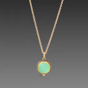 Chrysoprase Necklace with Diamond,Jewelry Delicate & Elegant