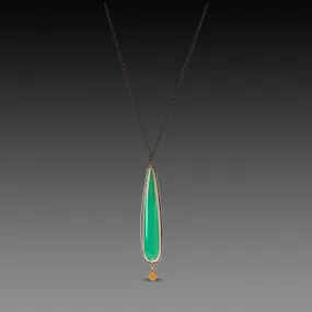 Chrysoprase Teardrop Necklace,Jewelry Delicate & Elegant