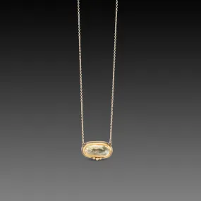 Clear Topaz Necklace with Diamond Trio,Jewelry Delicate & Elegant