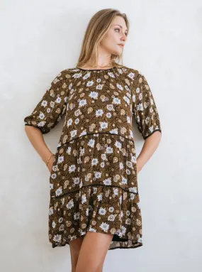 Clover Mini Dress - Black Dahlia,Women Dresses