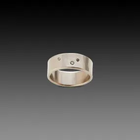Constellation Band in 18k White Gold,Men Rings