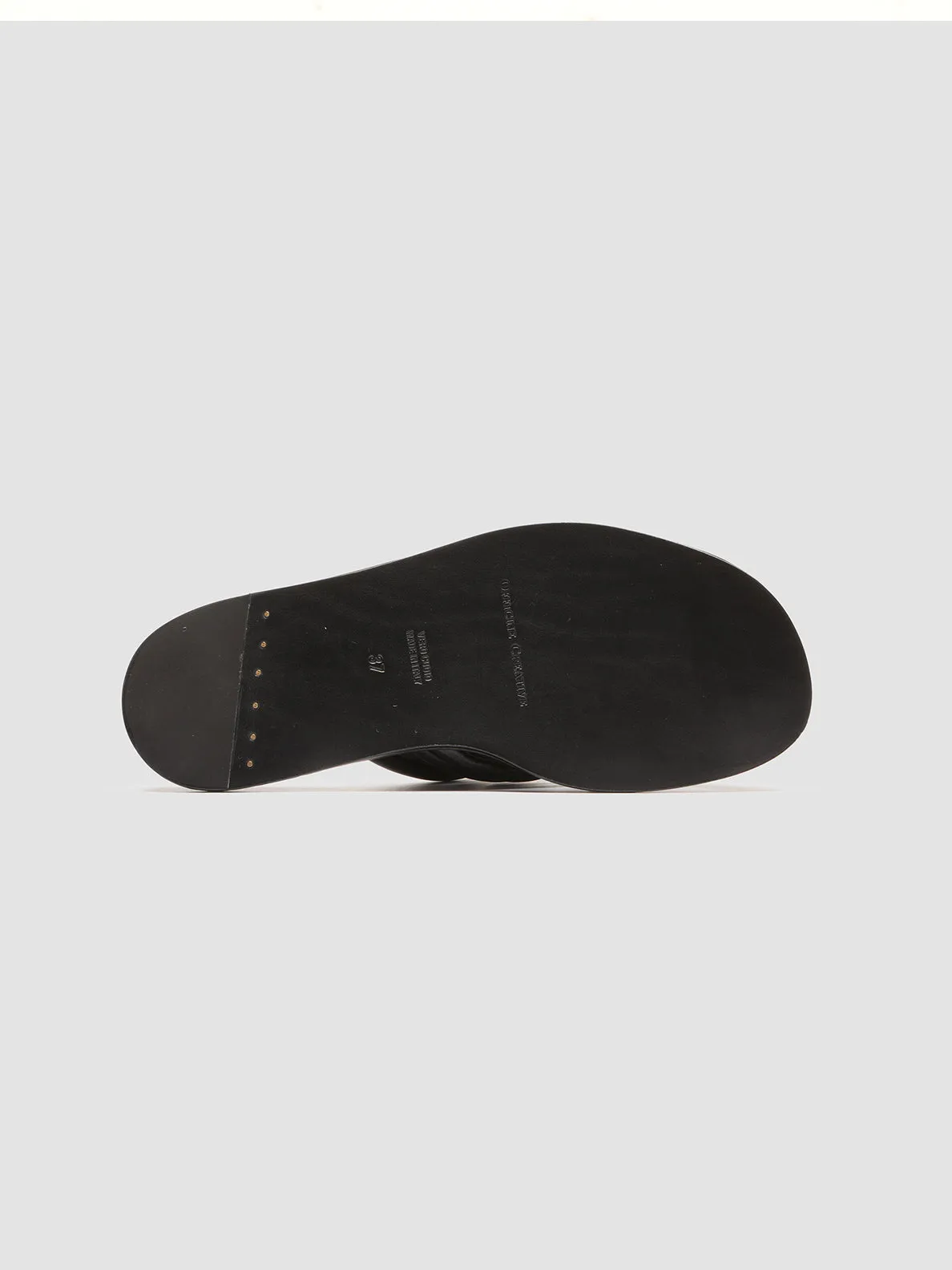 CYBILLE 004 - Black Leather Slide Sandals,Women Sandals